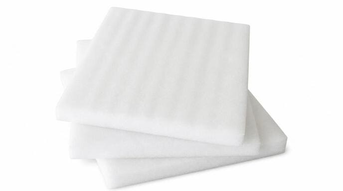 a cross-section of EPE foam showing its cellular structure
