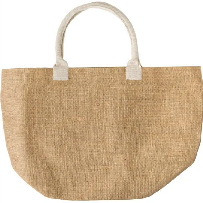 Insulated Jute Lunch Bag with Zipper