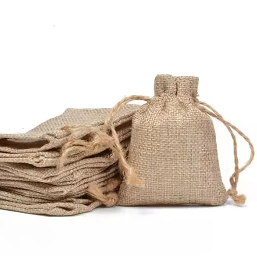Drawstring Burlap Jute Storage Sack