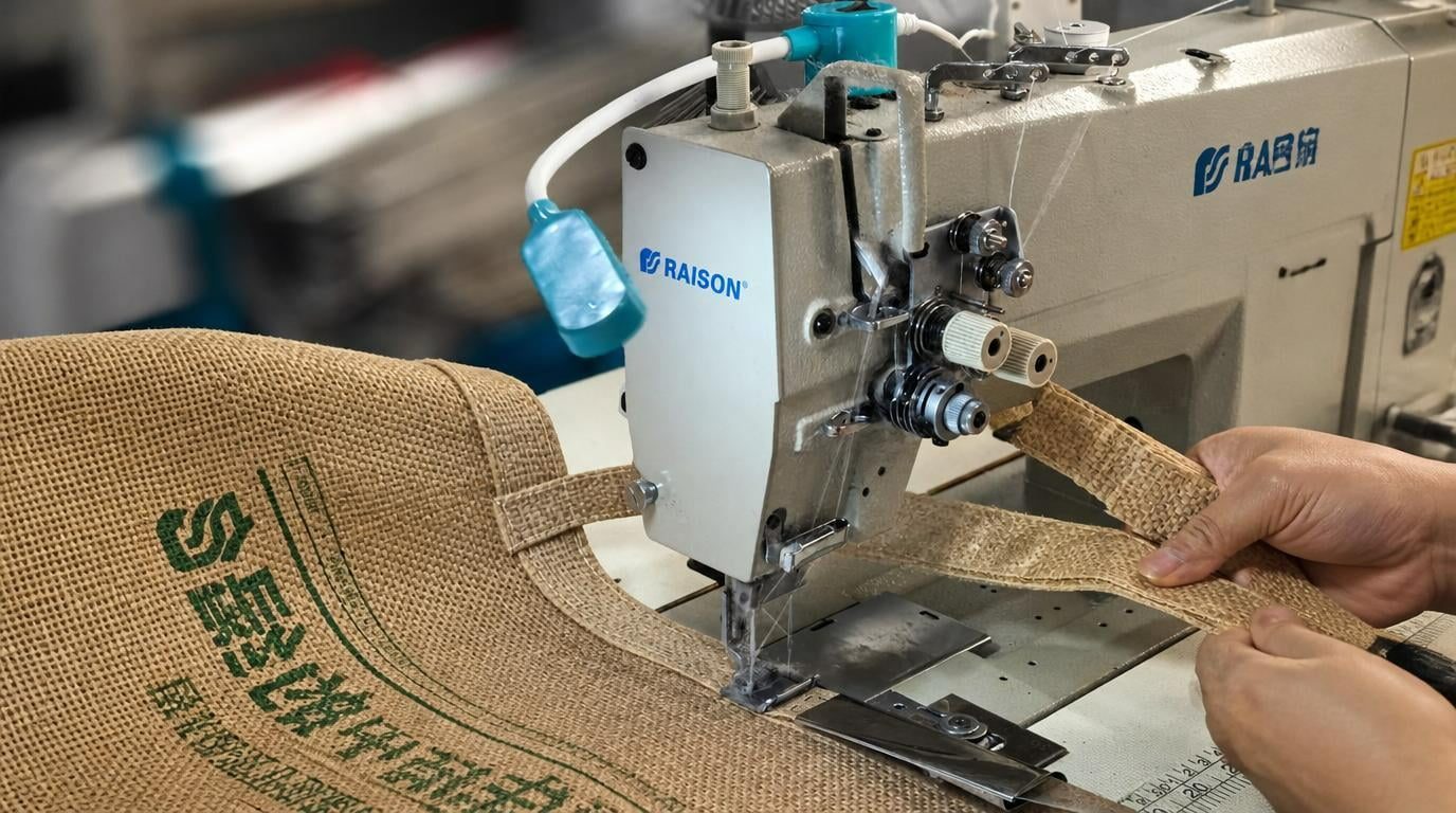 Jute bag manufacturing line and quality inspection process