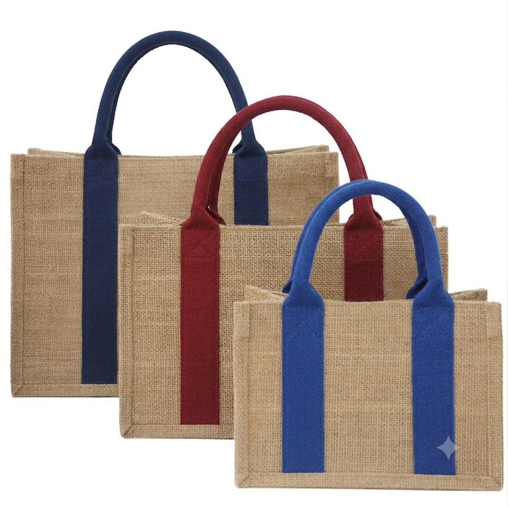 Jute Shopping Bag with Reinforced Handles