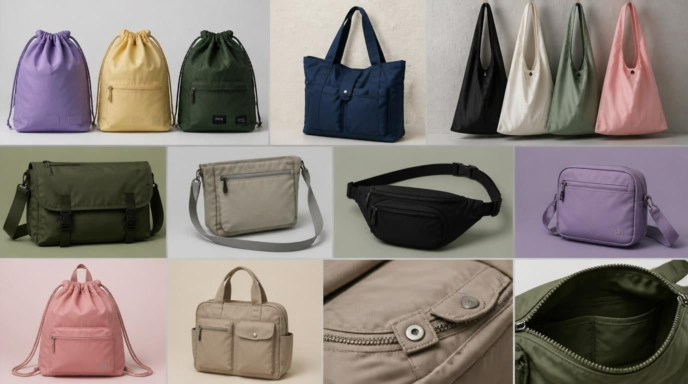 Nylon bags for retail, travel, sport, corporate gift and luxury applications