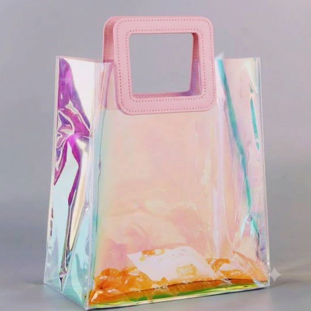 PU-Coated PVC Leather Shopping Bag
