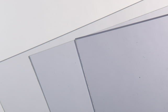 PVC material thickness swatches showing 0.2mm to 0.5mm options