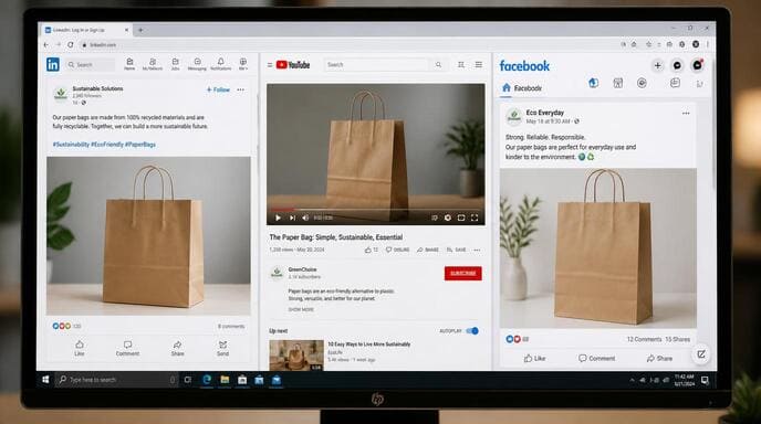 Use social media to find paper bag factories