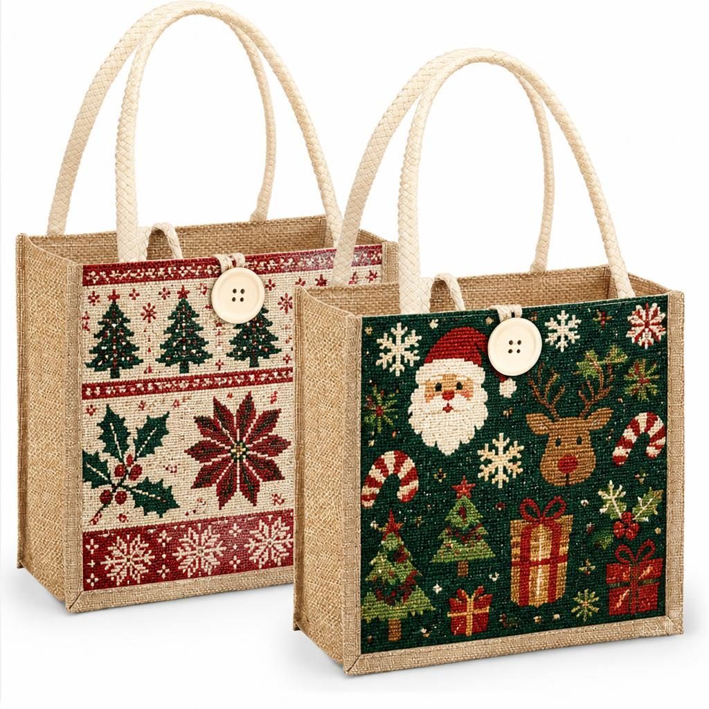 Wholesale Holiday Jute Gift Bag
