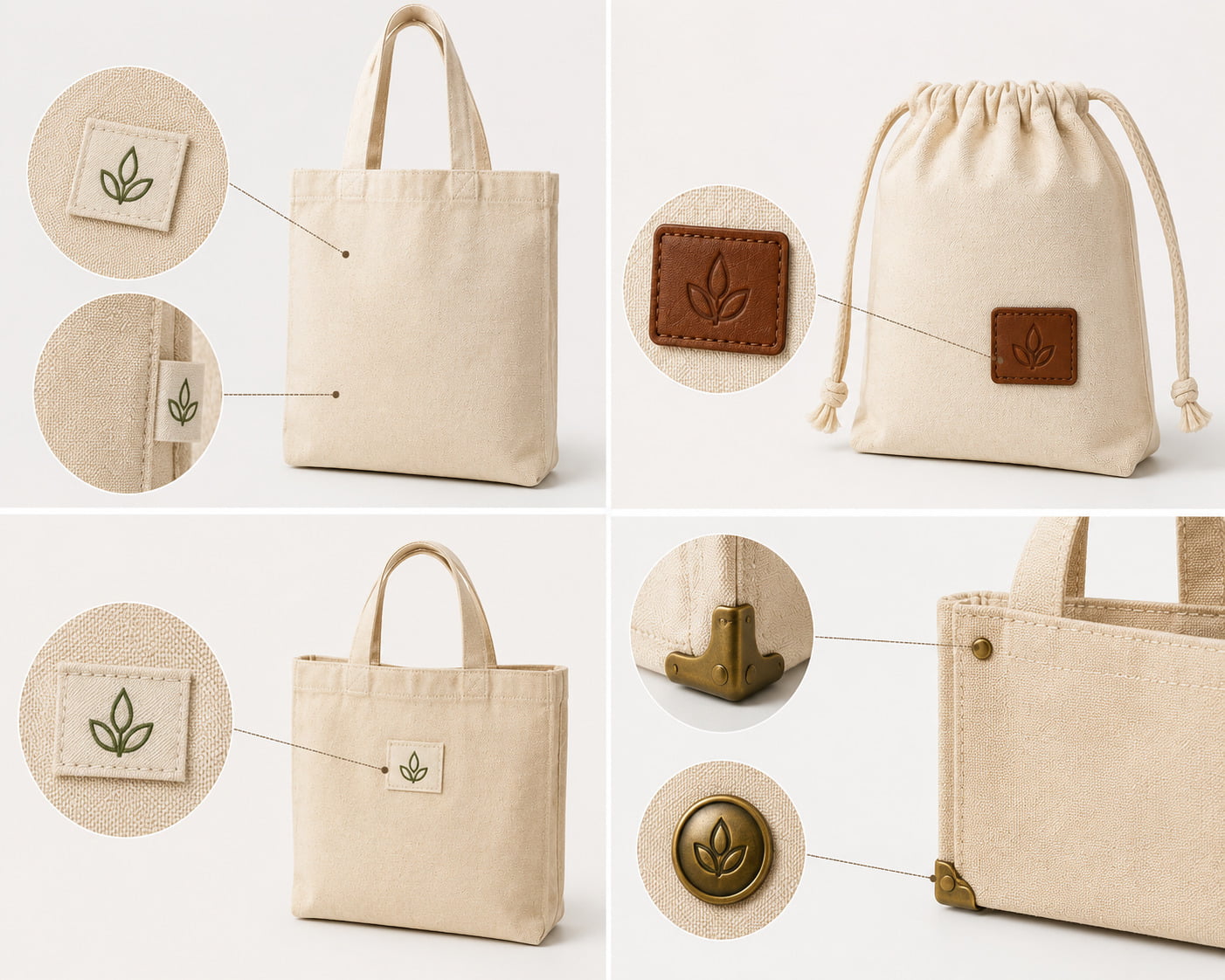 Branding accessories including woven labels, hang tags and logo charms