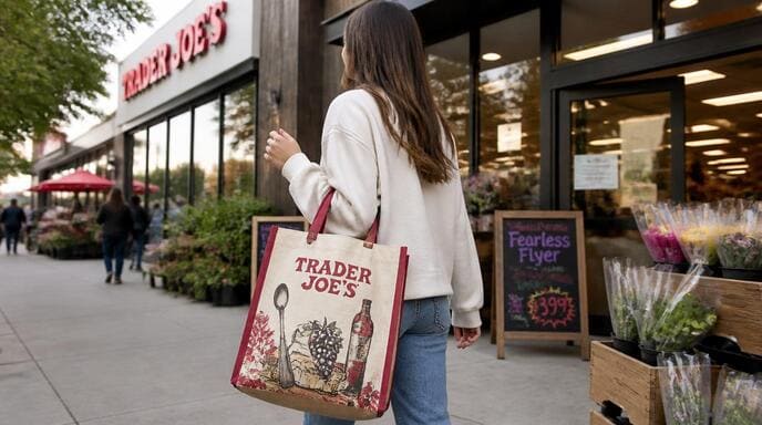Branded reusable bags used in retail environments