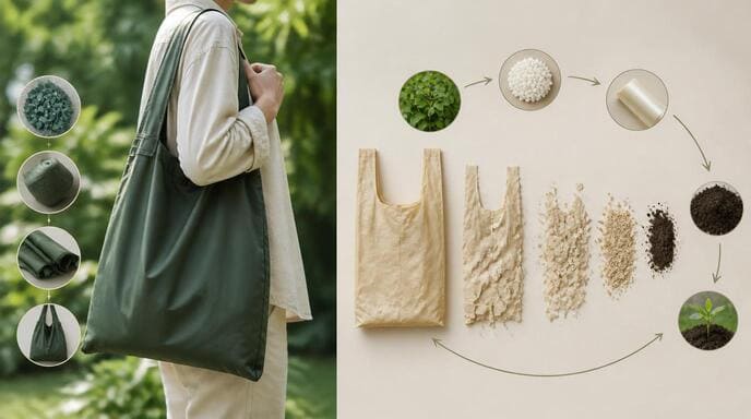 Recycled nylon and sustainable bag material options