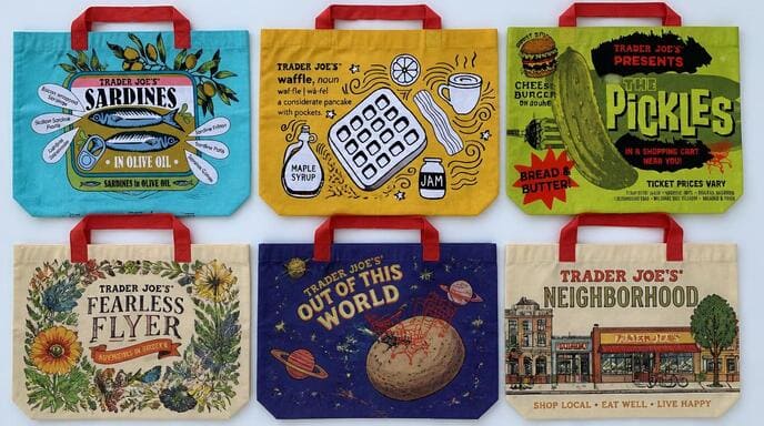 Trader Joe's reusable bag collection